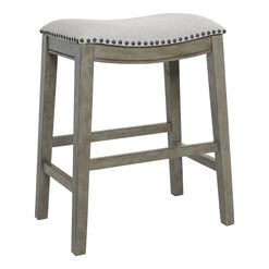 Jayceson Antiqued Upholstered Counter Stool Set of 2