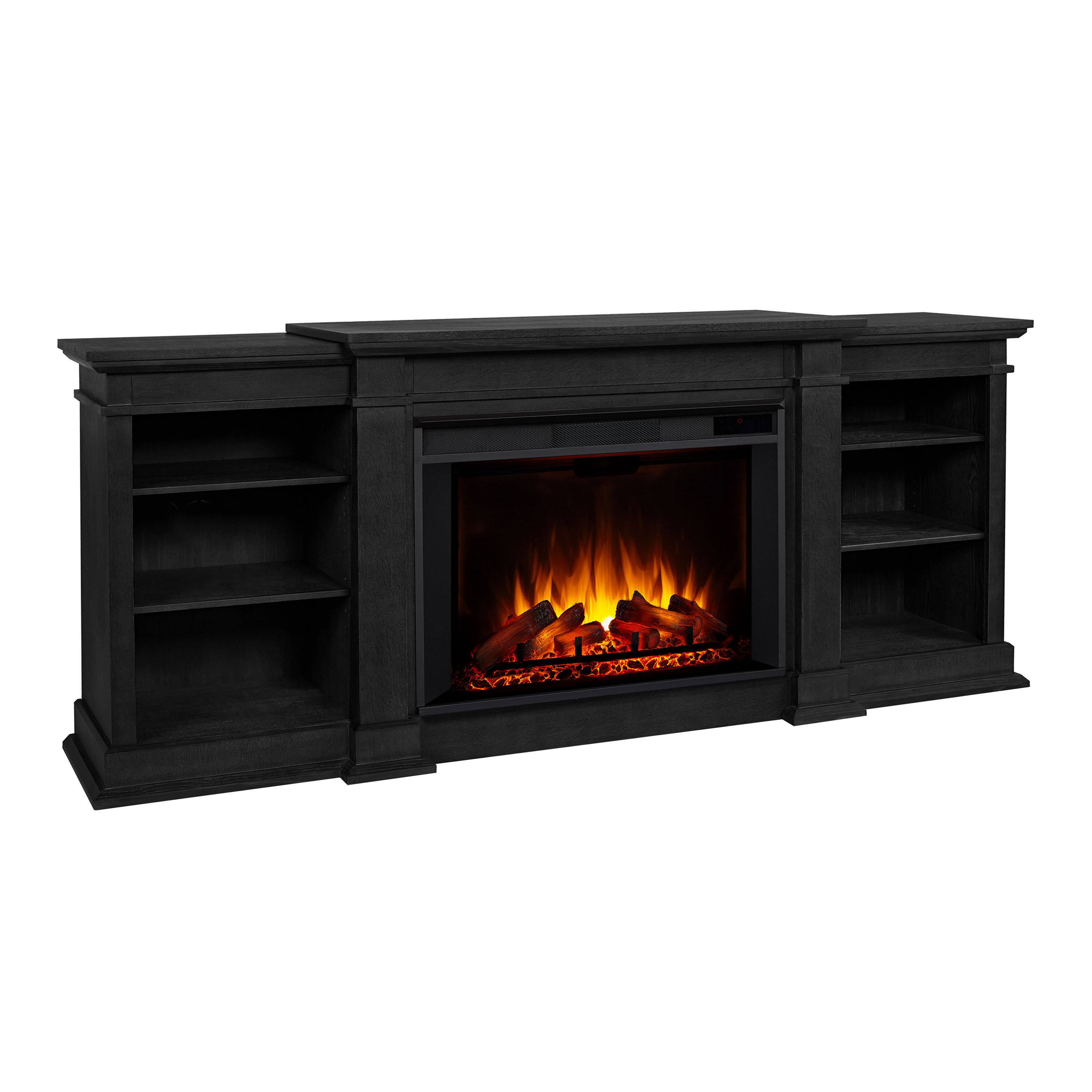 Brisque Wood Electric Fireplace Media Stand