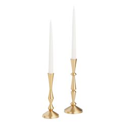 Gold Geometric Taper Candle Holder