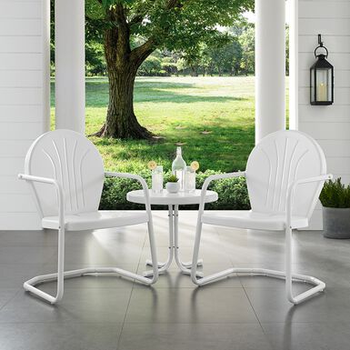 Durresi Metal Mid Century 3 Piece Outdoor Furniture Set Durresi Metal Mid Century 3 Piece Outdoor Furniture Set