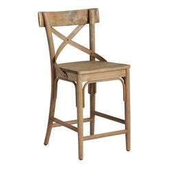 Bistro Distressed Wood Counter Stool