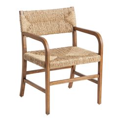 Candace Vintage Acorn and Seagrass Dining Armchair