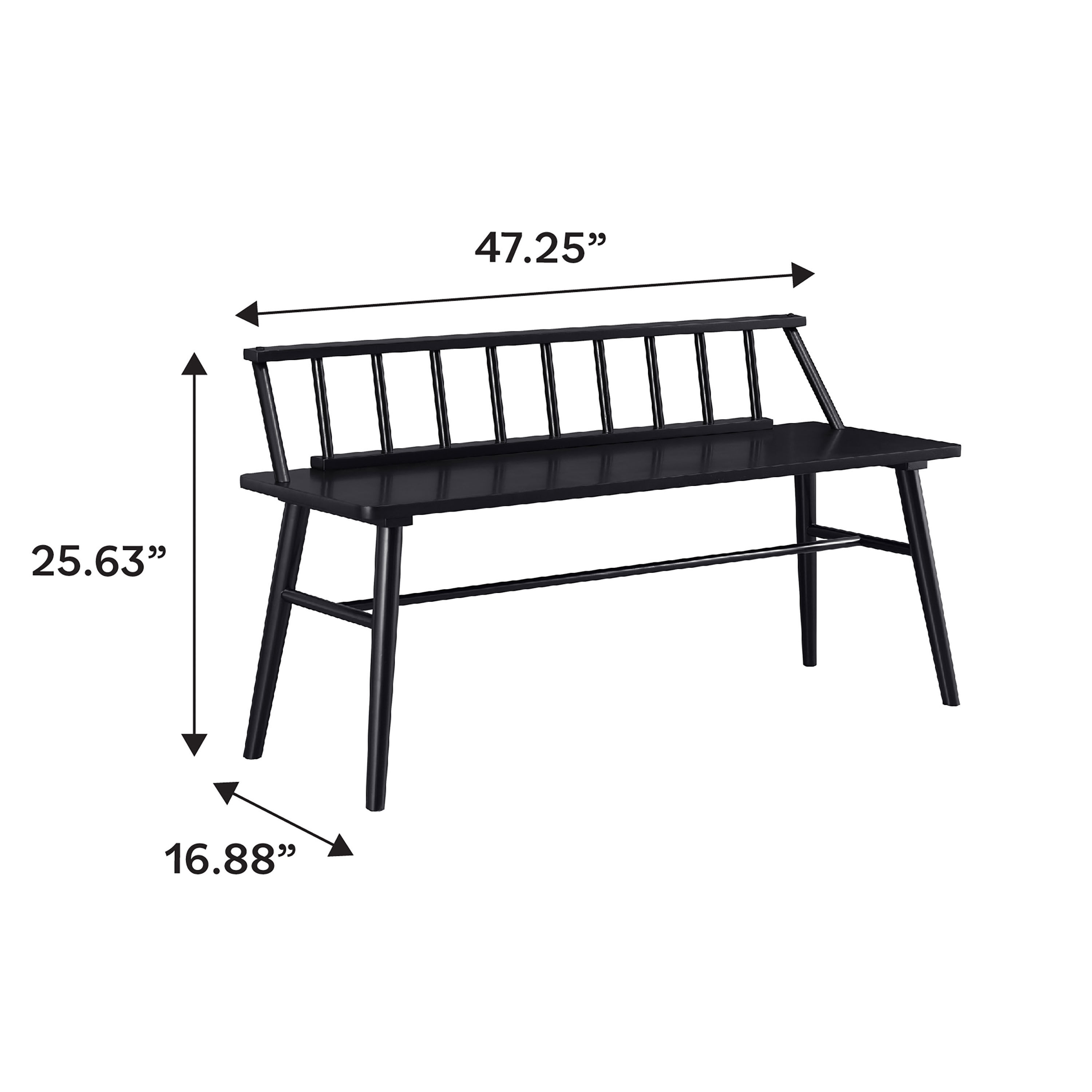 Luz Wood Low Spindle Back Bench image number 6