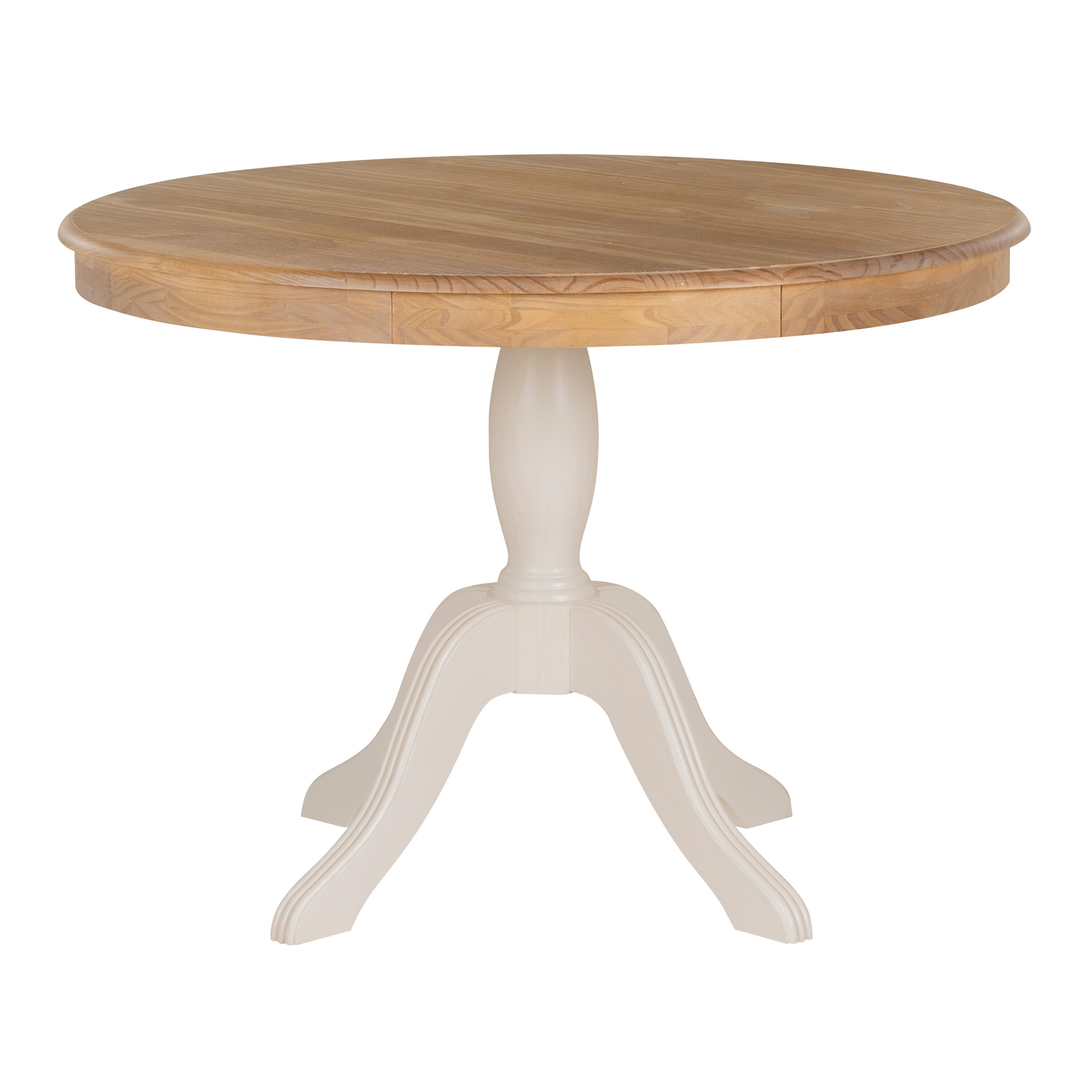 Ashentree Round Pine Wood Pedestal Dining Table image number 0