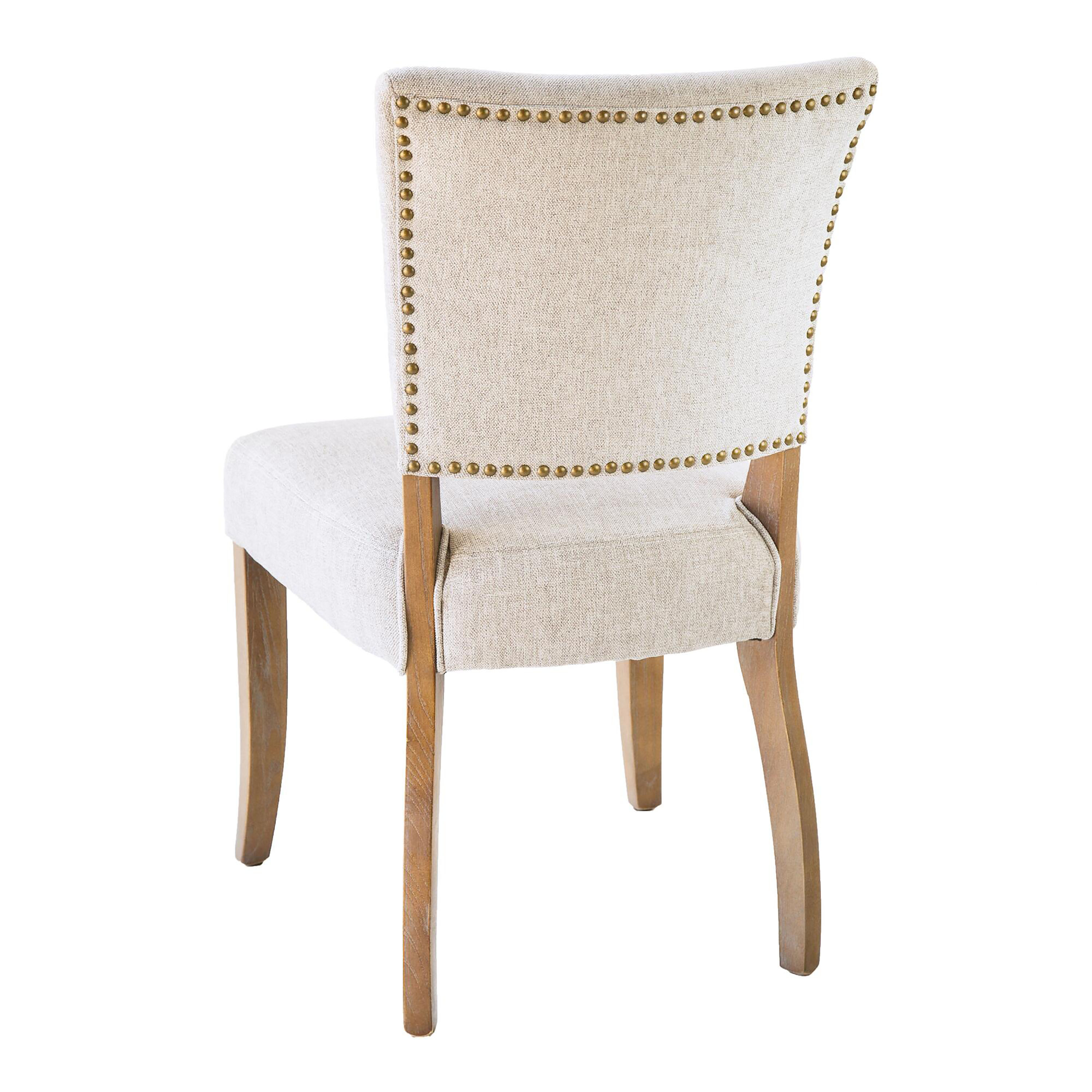 Monroe Gray Wood Upholstered Dining Chairs Set of 2 World Market
