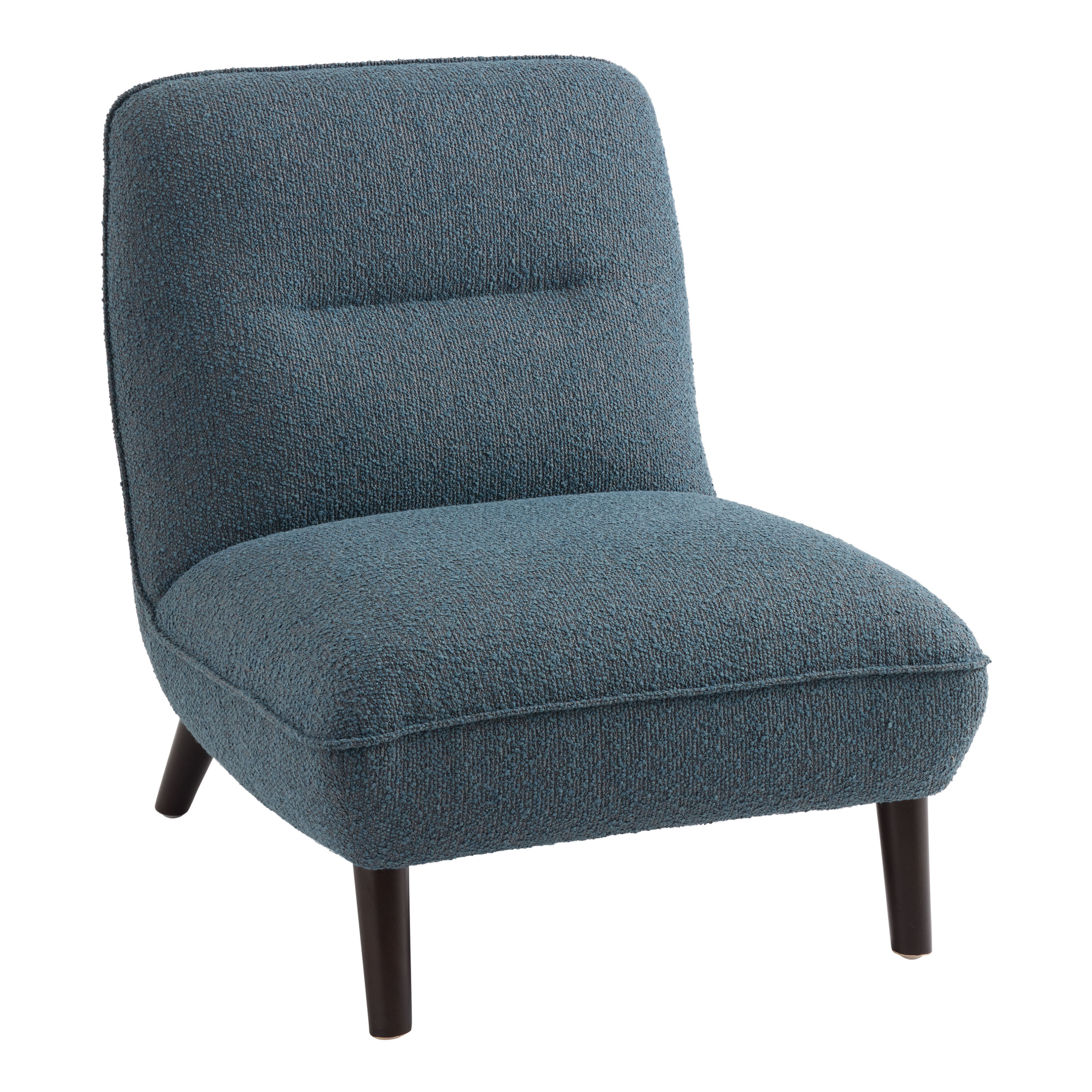 Lindon Oversized Slate Blue Chunky Boucle Upholstered Chair image number 0
