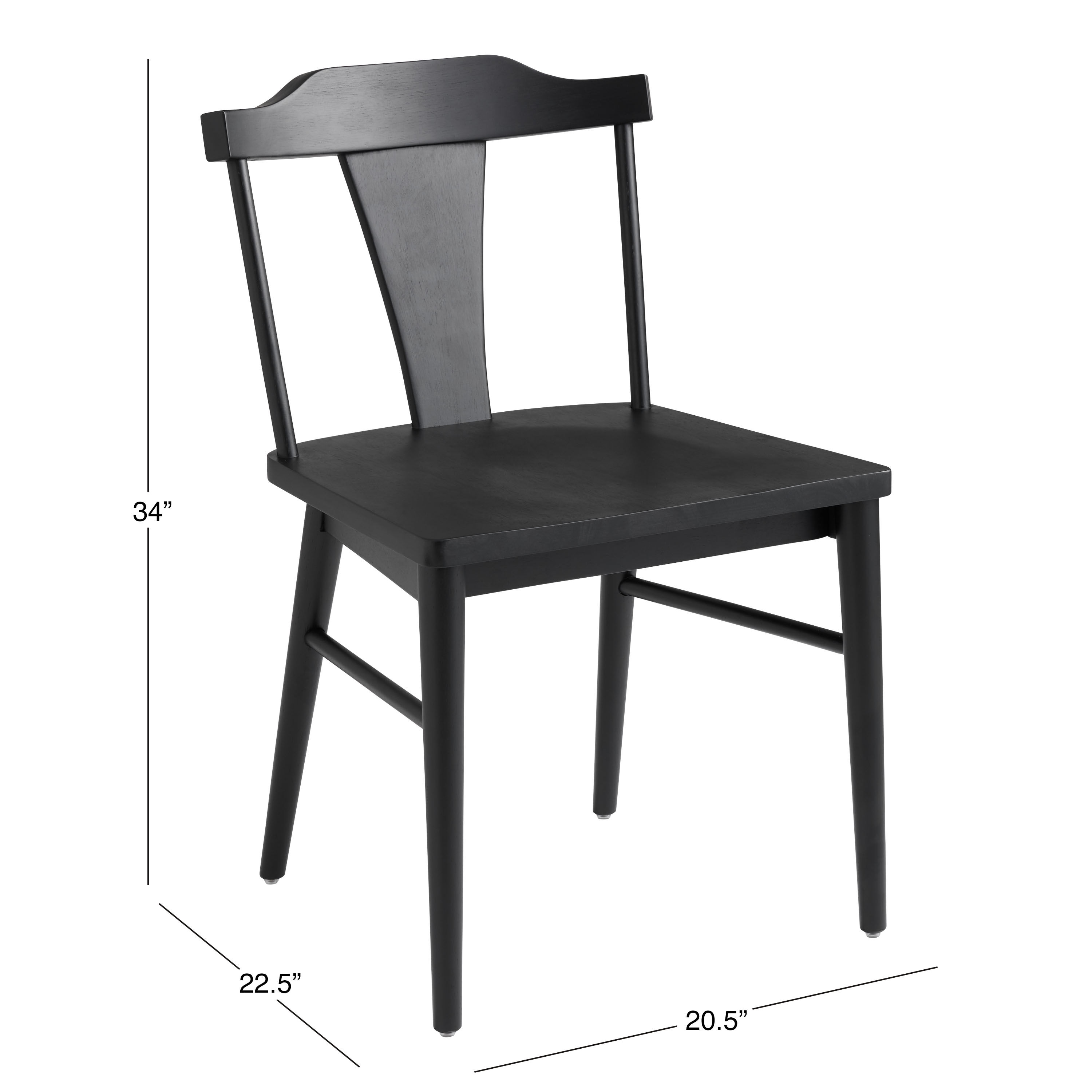 Tobi Wood Cutout Splat Back Dining Chair Set of 2 image number 5