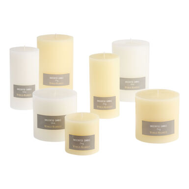 Traditional Unscented Pillar Candle Traditional Unscented Pillar Candle