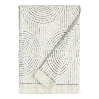 Morgan Gray and Off White Sculpted Spiral Towel Collection Morgan Gray and Off White Sculpted Spiral Towel Collection