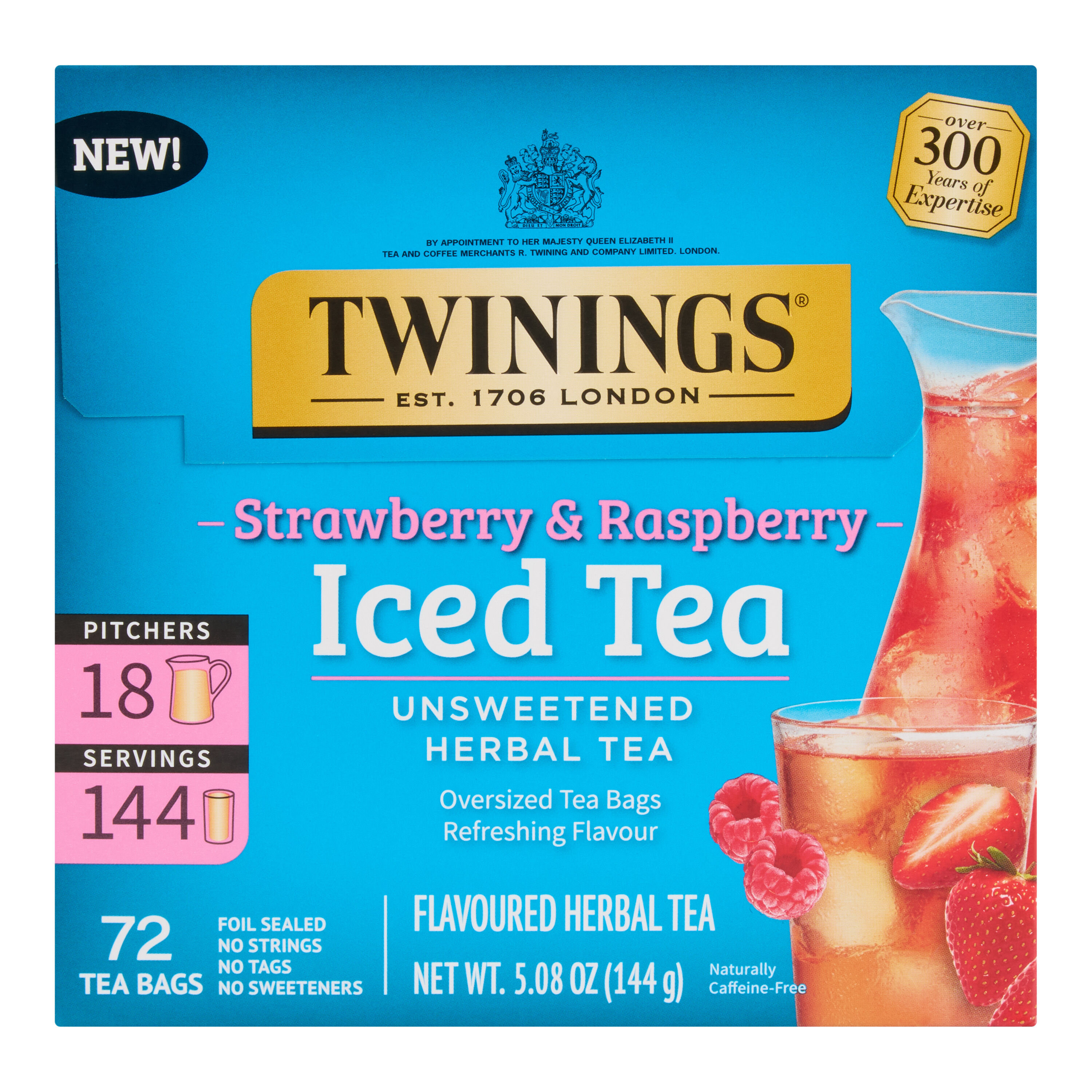 Twinings Strawberry and Raspberry Iced Tea Sachets 72 Count image number 0