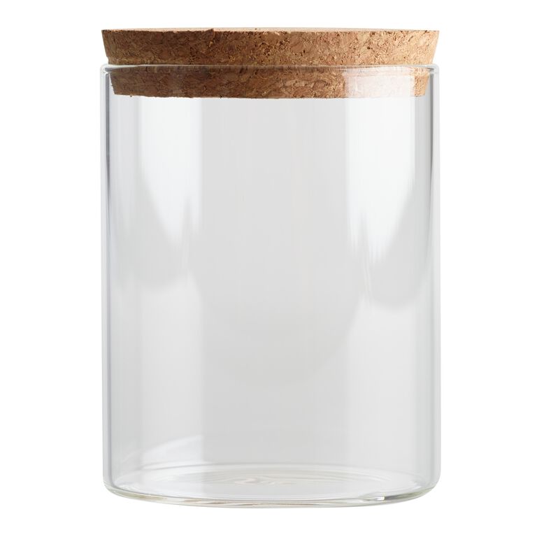 Small Glass Canister with Cork Top Set of 2 - World Market