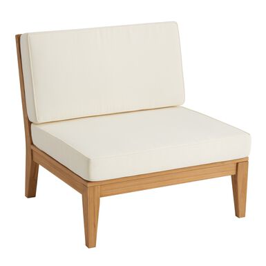 Somers Natural Teak Modular Outdoor Sectional Armless Chair Somers Natural Teak Modular Outdoor Sectional Armless Chair