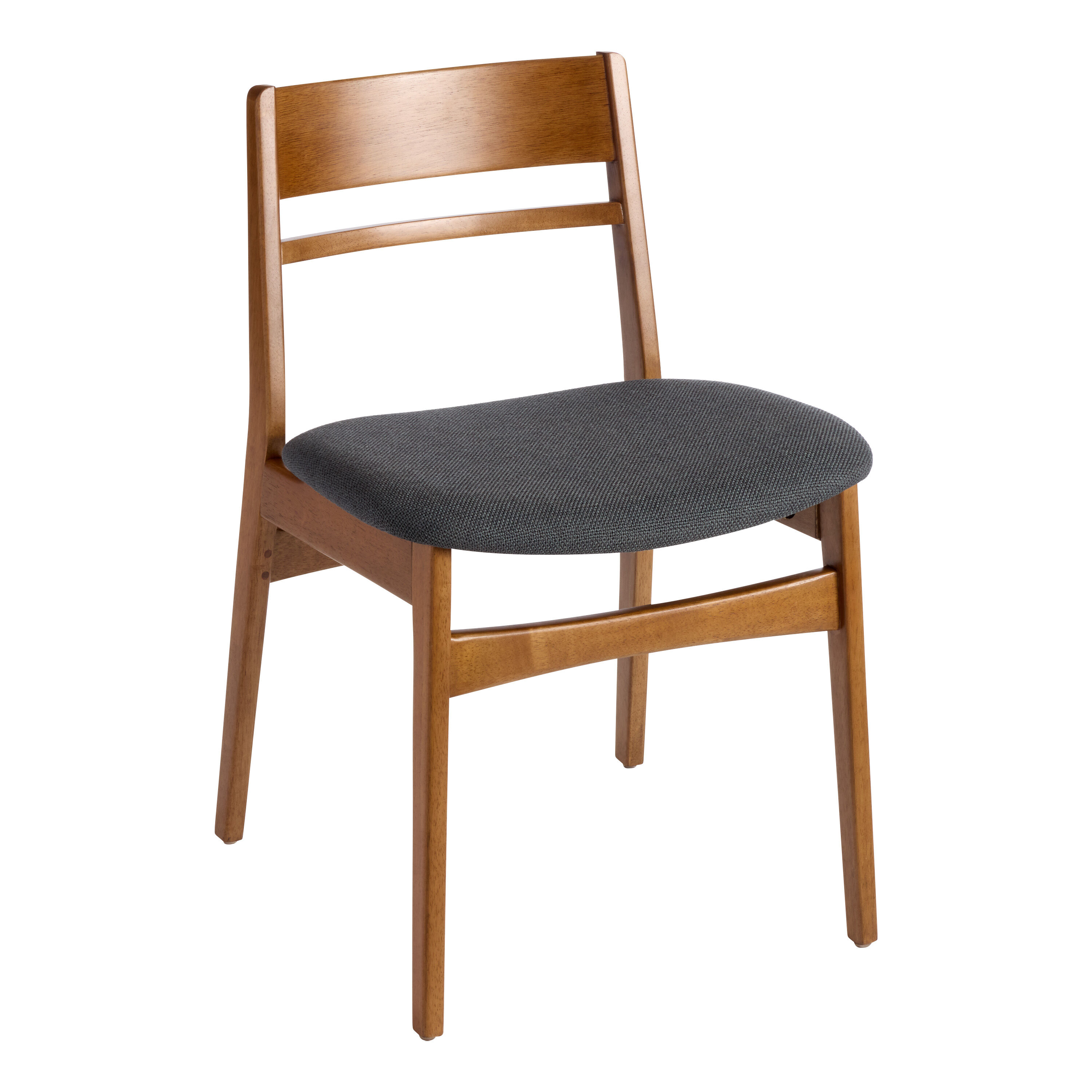Handler Wood Mid Century Upholstered Dining Chair Set of 2 by World Market