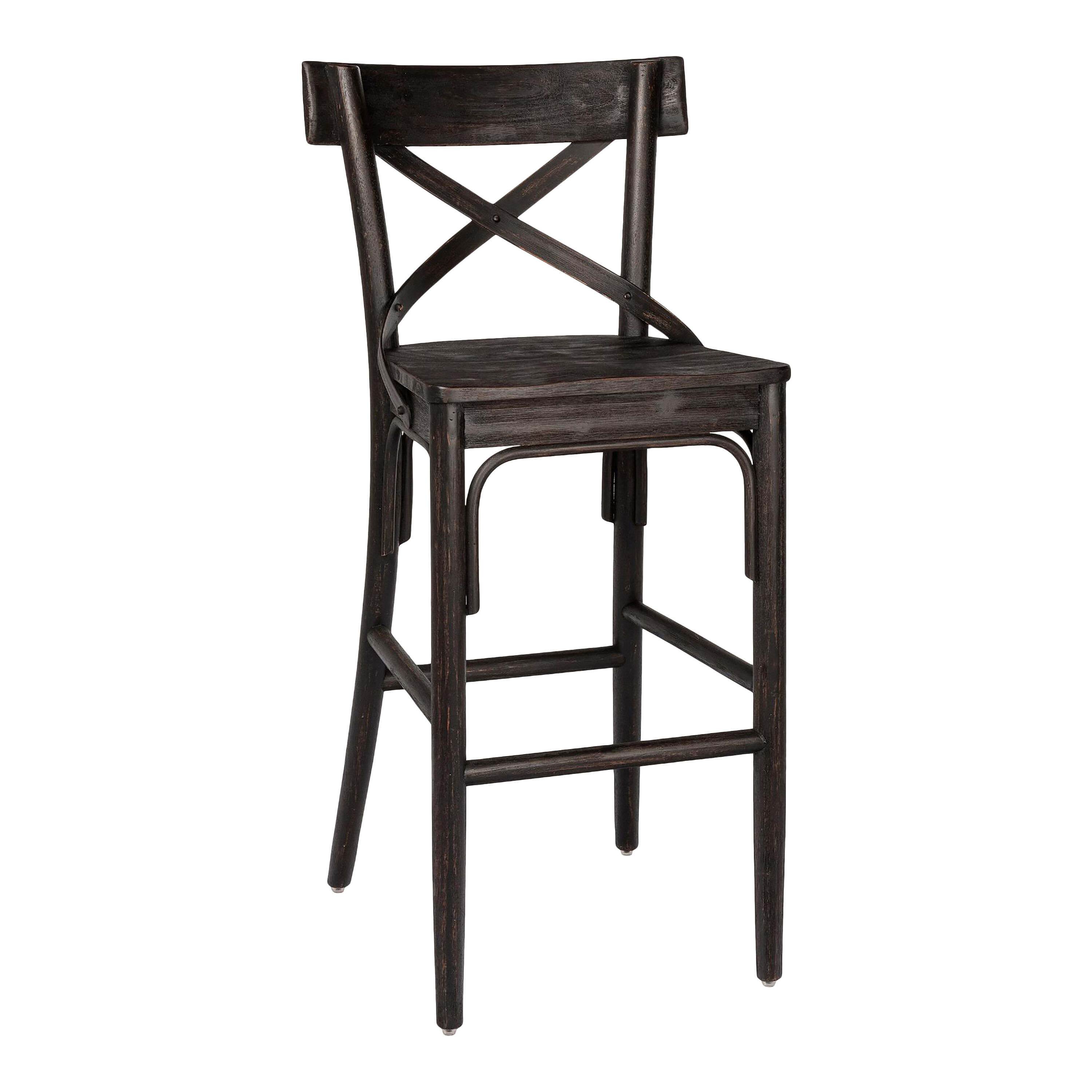 Distressed wood bistro barstool hotsell