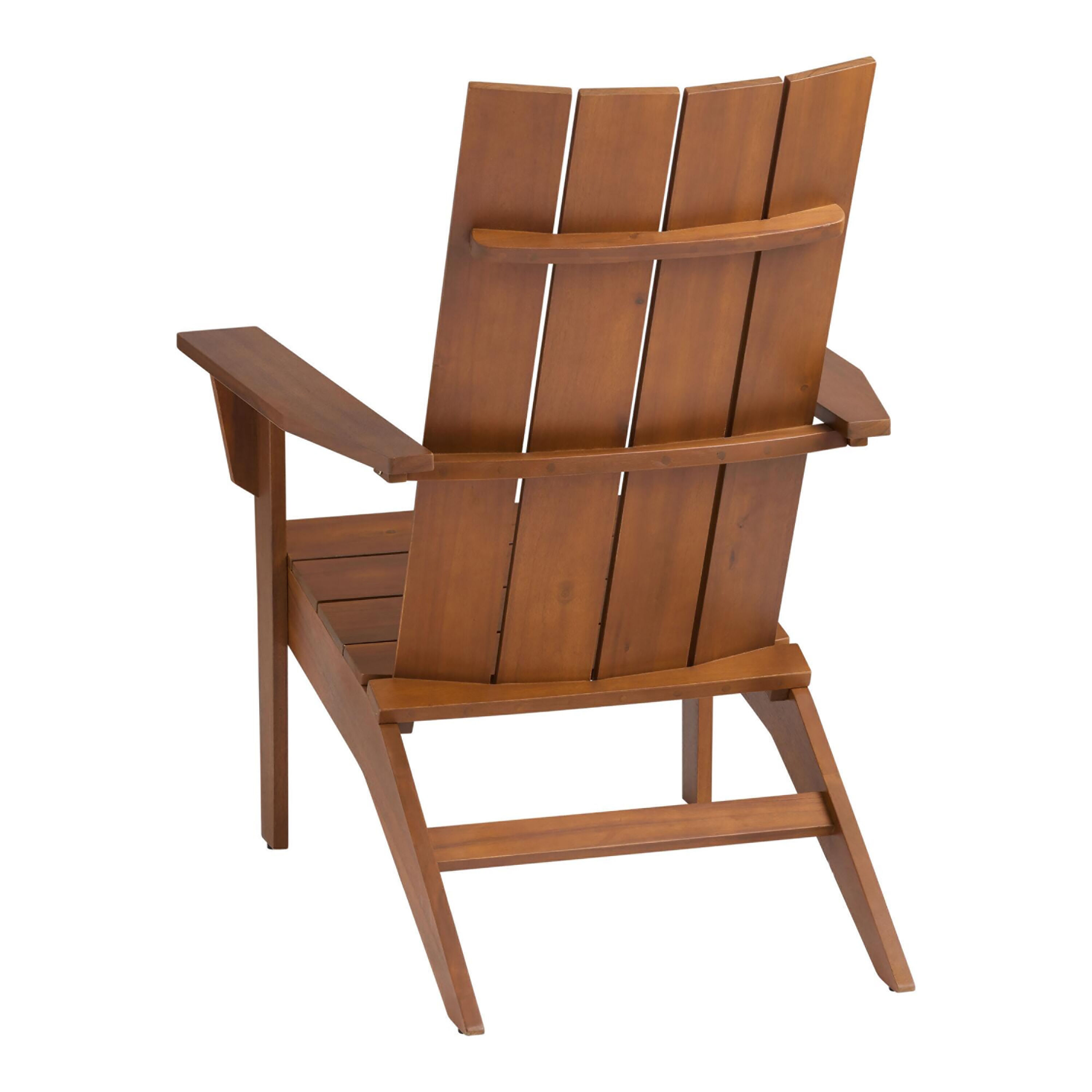 Modern Slatted Wood Adirondack Chair by World Market