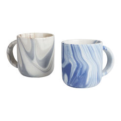 Marbled Ceramic Mug Set Of 2