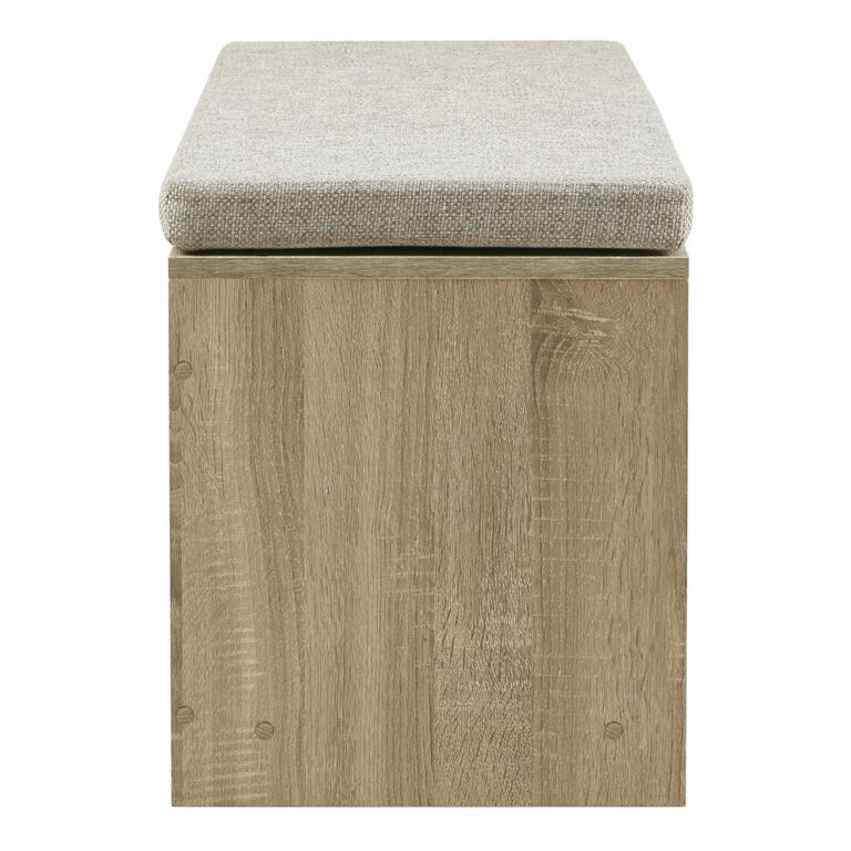 Lee Gray Storage Cube Bench With Cushion image number 4