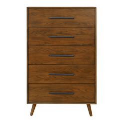 Fairbanks Tall Pecan Brown Ash Wood Dresser