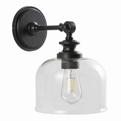 Neri Black Metal And Glass Wall Sconce