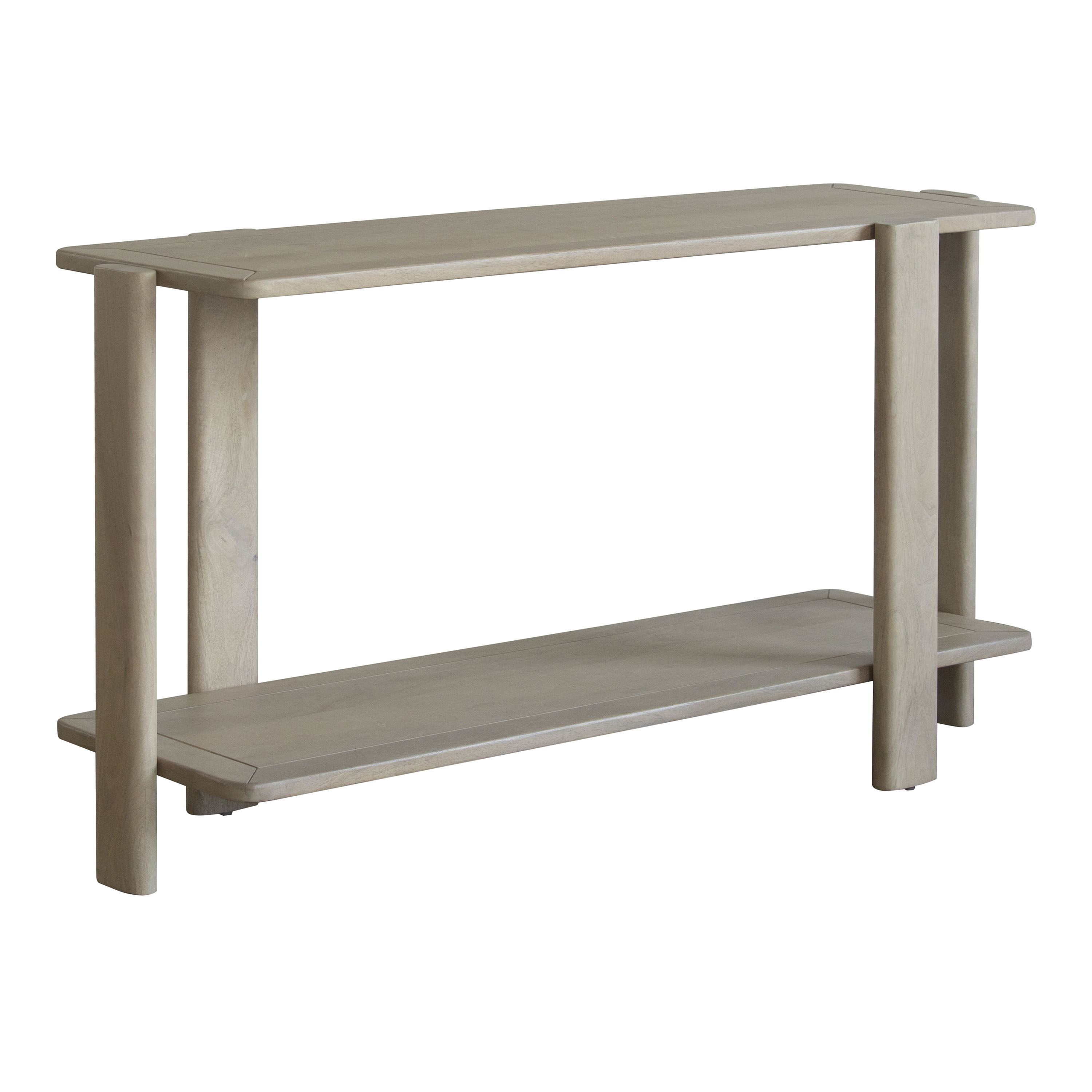 Domitia Wood Console Table with Shelf