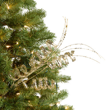 Glittered Gold Curl Tree Pick Glittered Gold Curl Tree Pick
