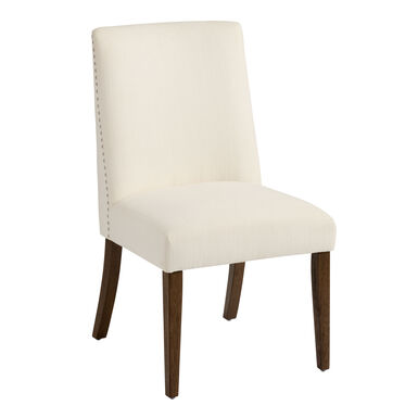 Brandy Ivory Nail Head Trim Upholstered Dining Chair Brandy Ivory Nail Head Trim Upholstered Dining Chair