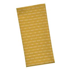 Golden Yellow and White Woven Kitchen Towel Set Of 2