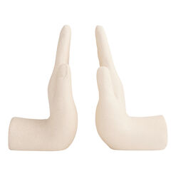 White Ecomix Hand Bookends