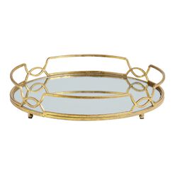 Gold Mirrored Tabletop Tray