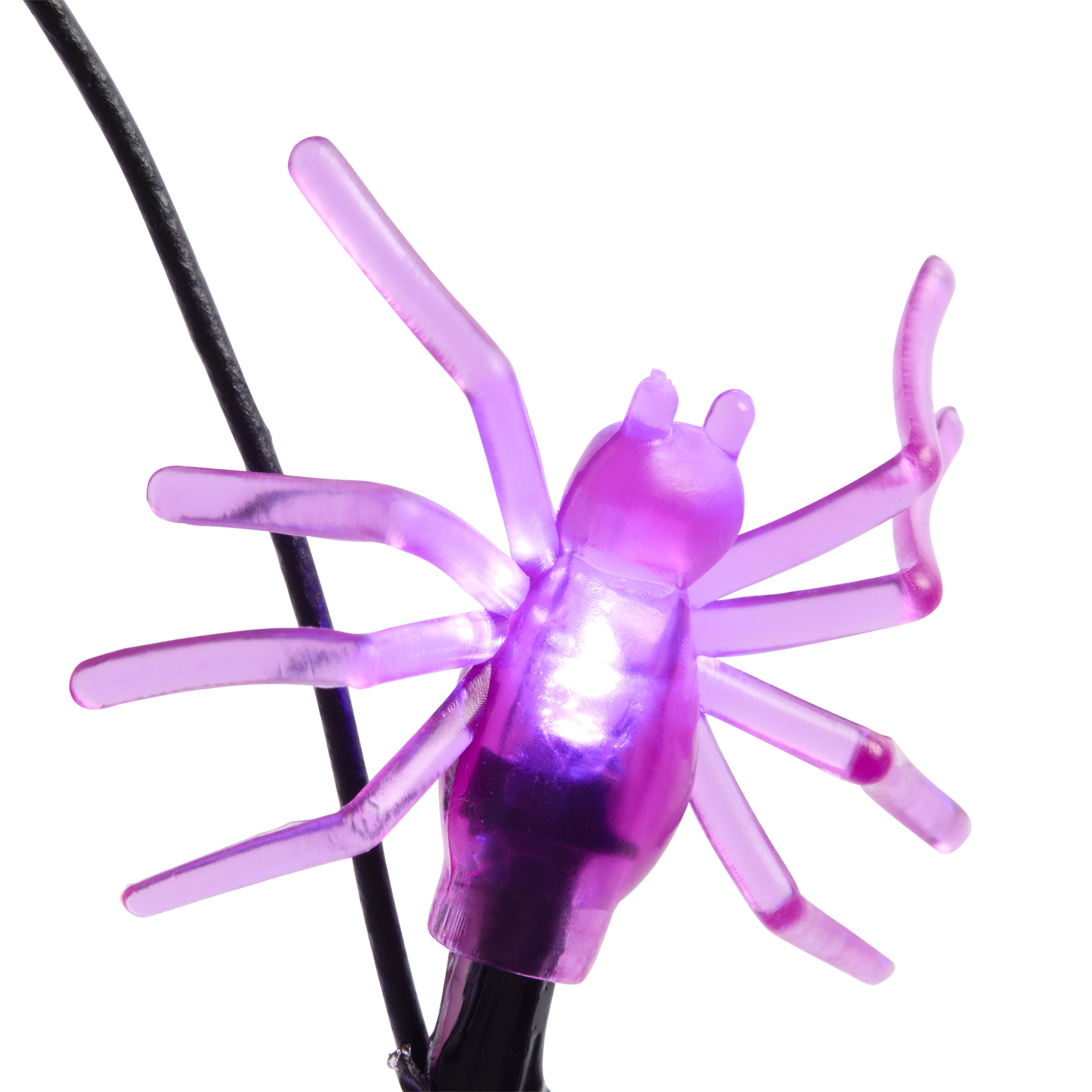 Black Branch Purple Spider Garland Micro LED Light Up Decor image number 3