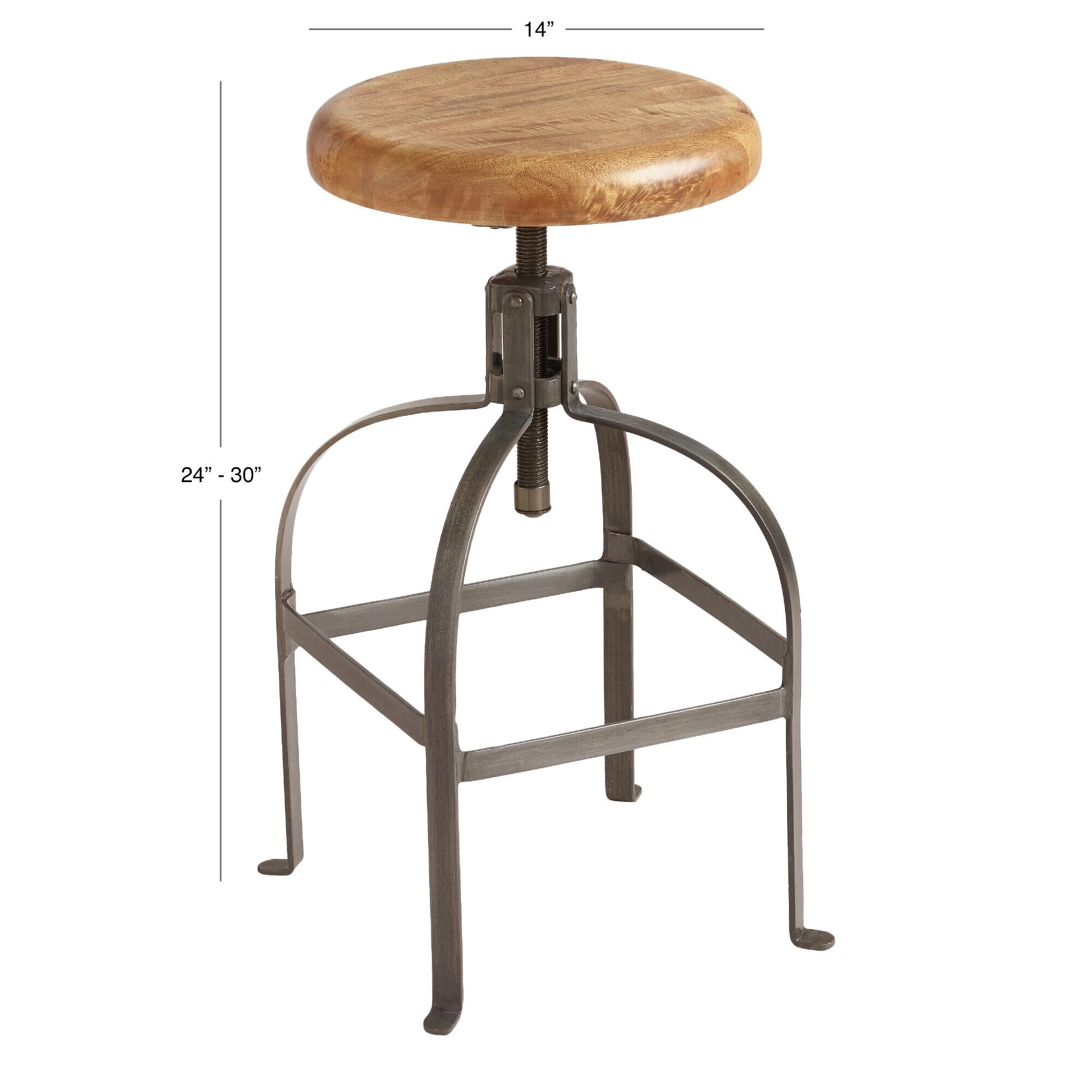 Wood and metal swivel bar stools deals