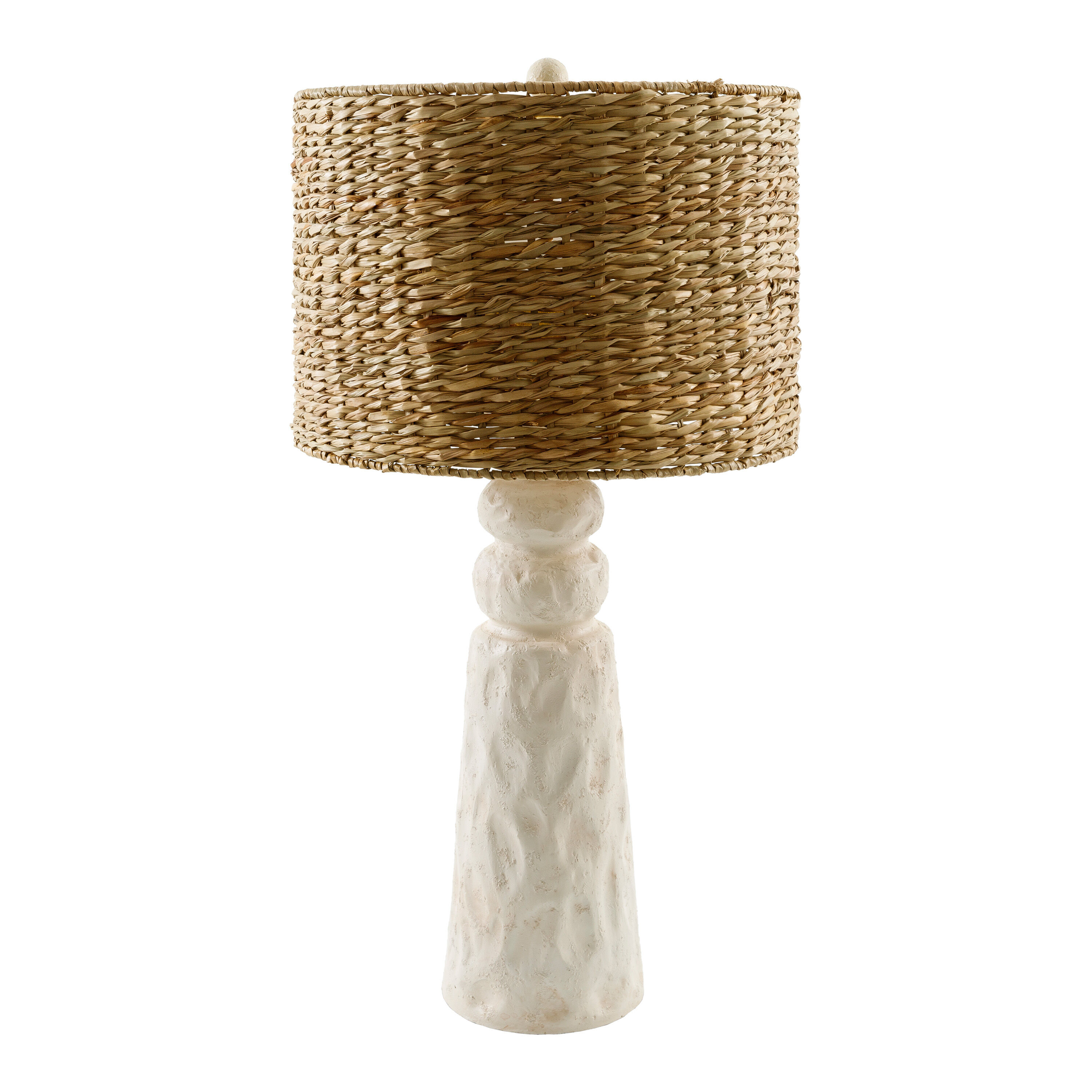 Large seagrass table lamp top