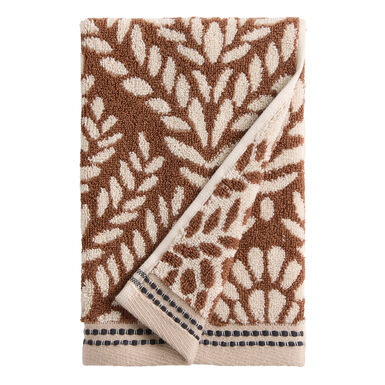 Felicia Chocolate Brown Fan Jacquard Towel Collection Felicia Chocolate Brown Fan Jacquard Towel Collection