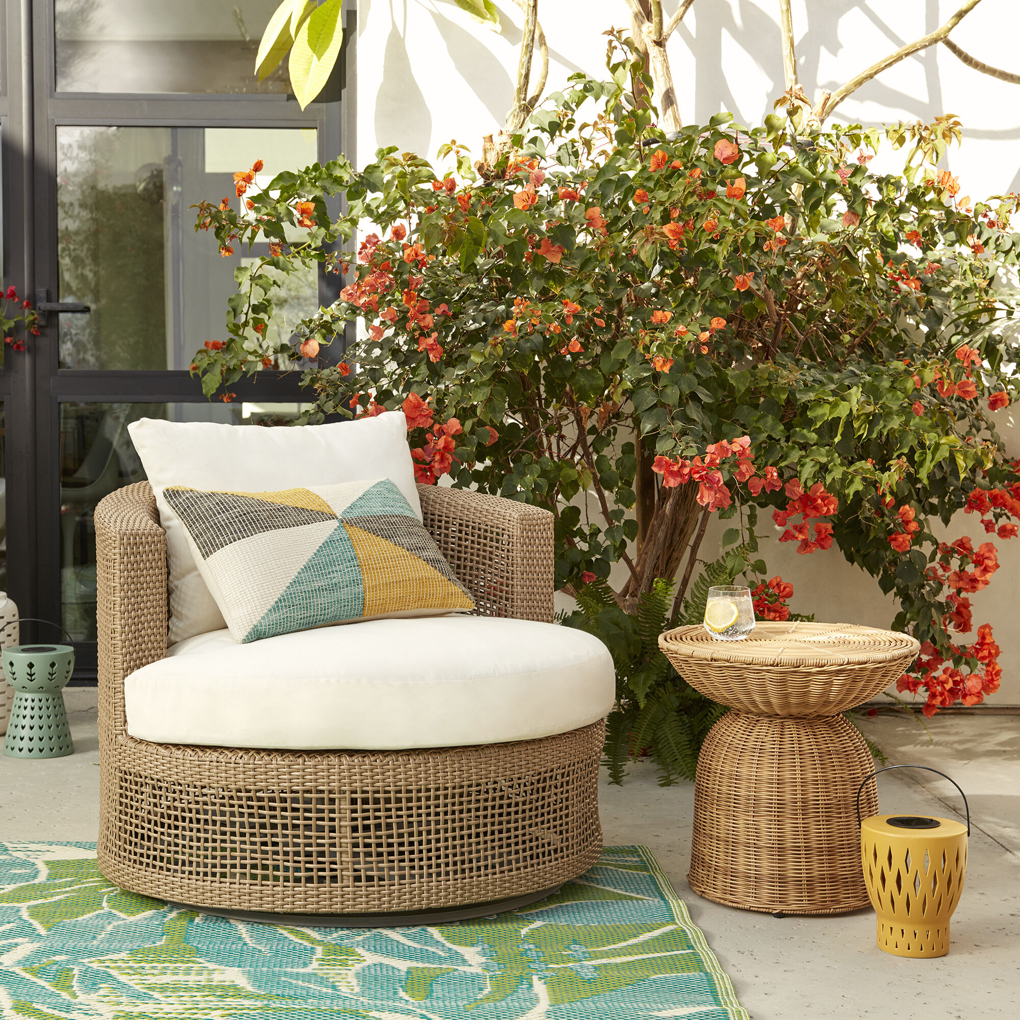 Rattan side shop table world market