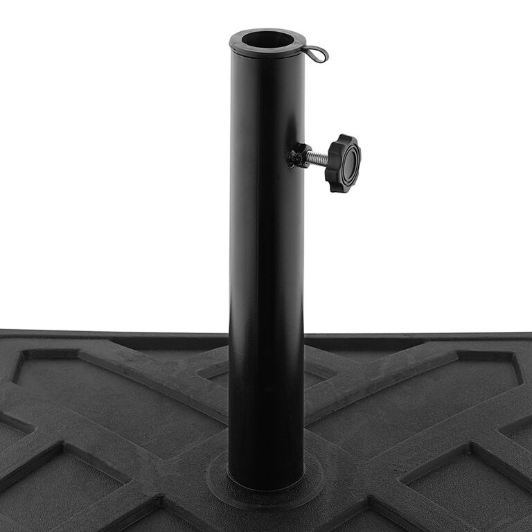 Square Black Geometric Patio Umbrella Stand image number 5