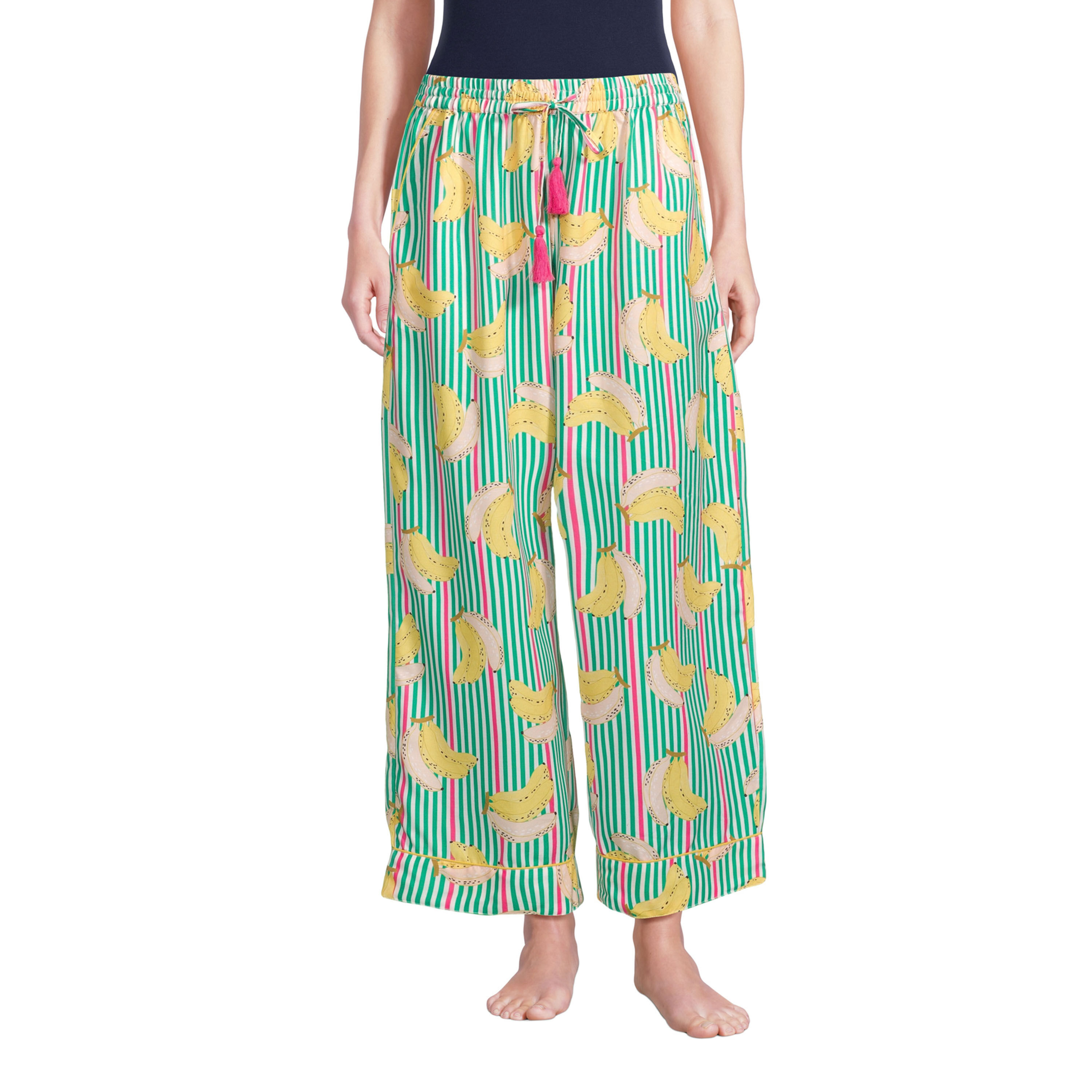 Multicolor Satin Banana Stripe Pajama Pants World Market