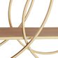 Wood and Gold Double Circle Wall Shelf image number 3