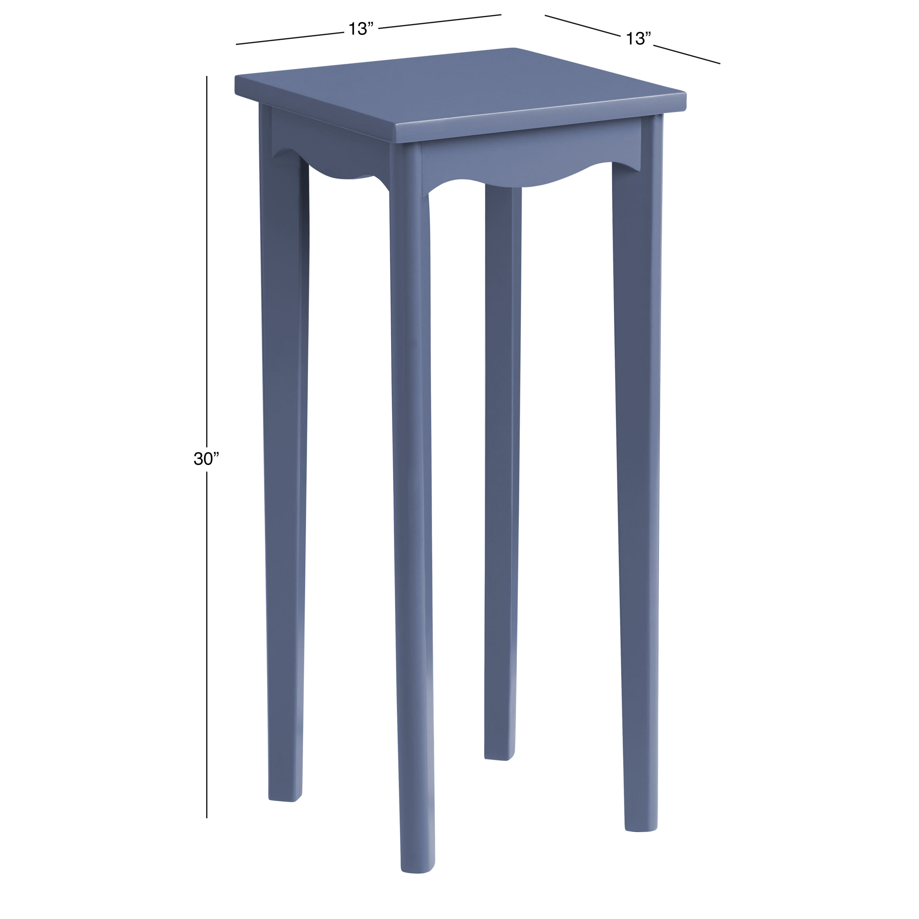 Emilia Moonlight Blue Wood Scalloped End Table image number 4