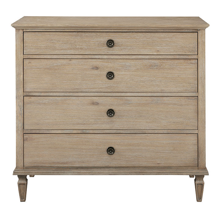 Douro Distressed Natural Wood 4 Drawer Dresser