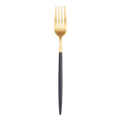 Shay Black And Gold Dinner Forks Set Of 6