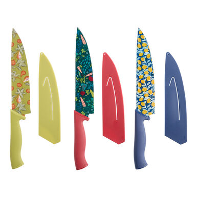 Fruit and Veggie Print Nonstick Carbon Steel Chef's Knife Fruit and Veggie Print Nonstick Carbon Steel Chef's Knife
