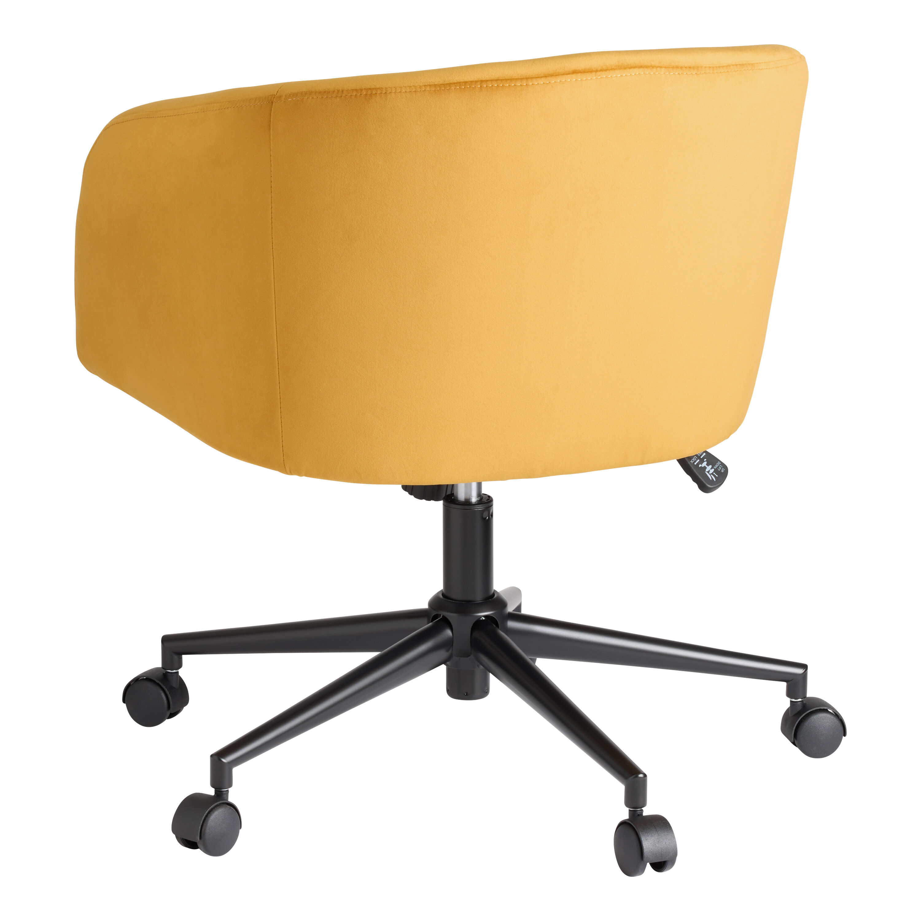 Analise Golden Yellow Velvet Upholstered Office Chair