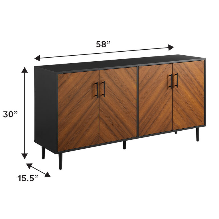 Galia Two Tone Mid Century Sideboard image number 7