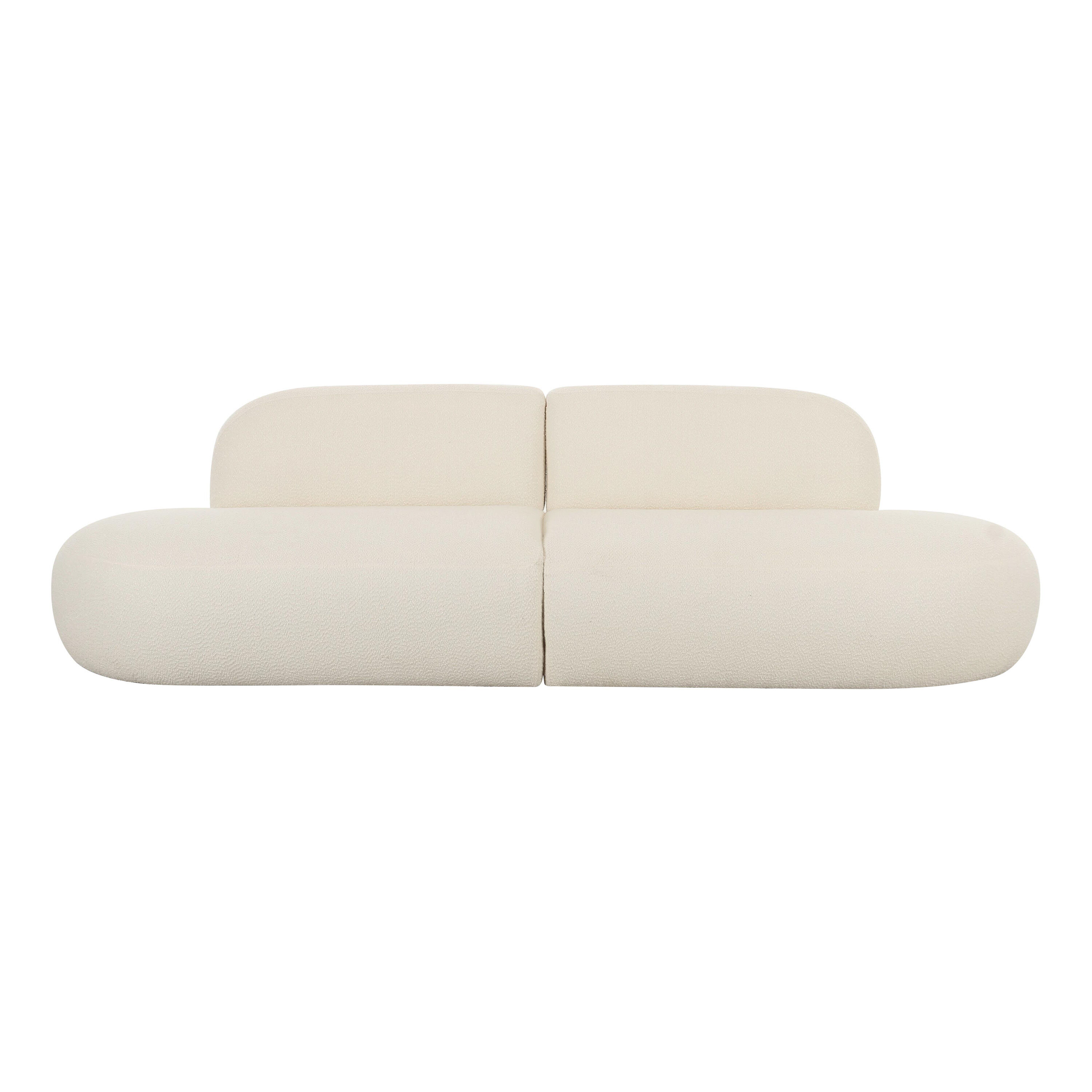 Artemisa Neutral Curved Modern Sofa image number 2