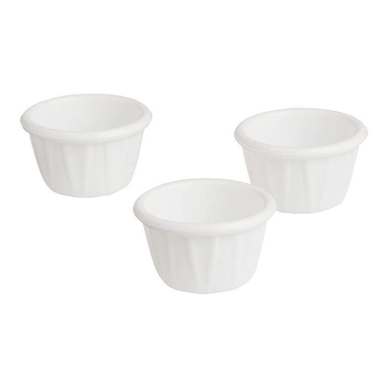 Joie Condiment cups white silicone kids fun reusable dips bpa free new  ketchup