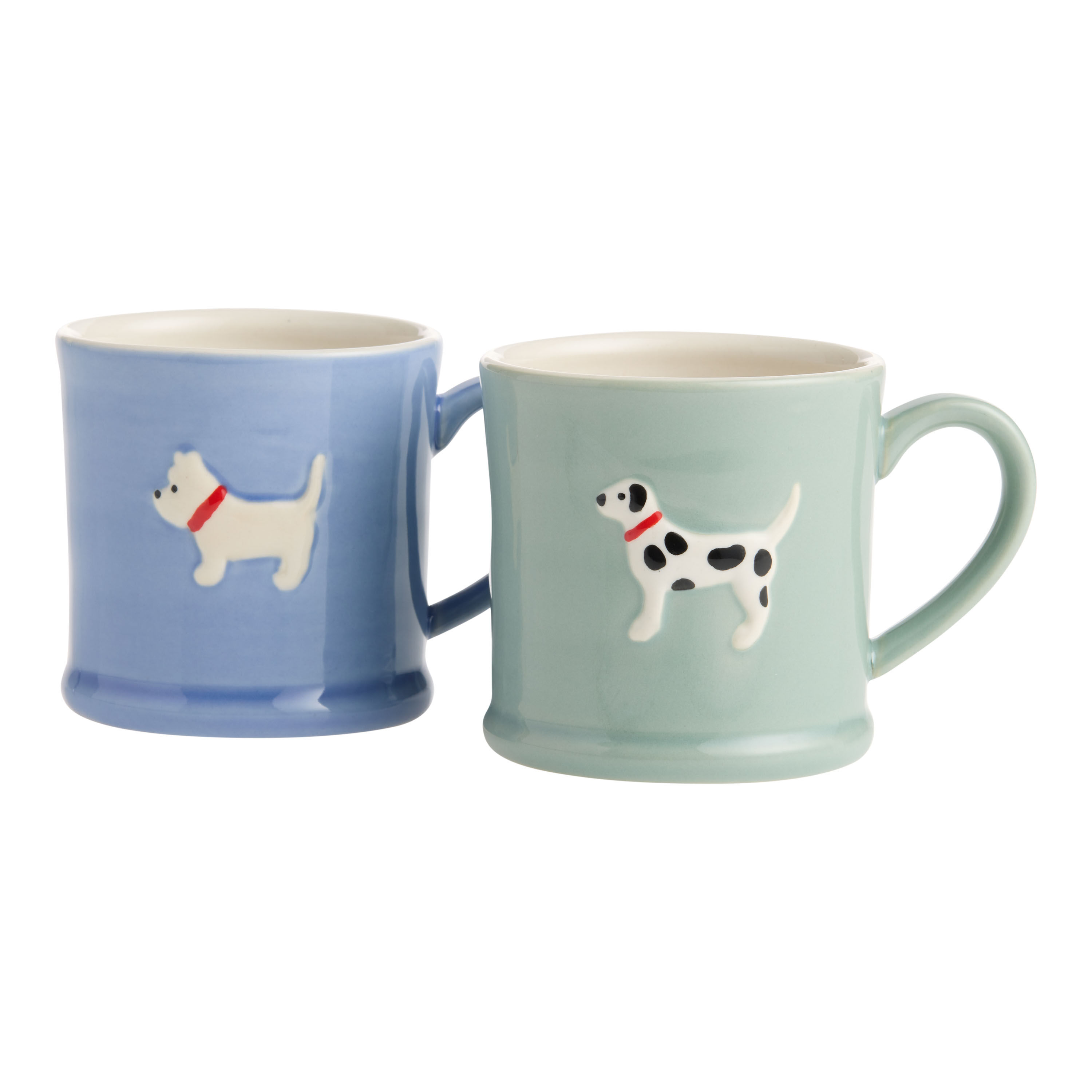 Dog Icon Embossed Hand Painted Ceramic Mug image number 0