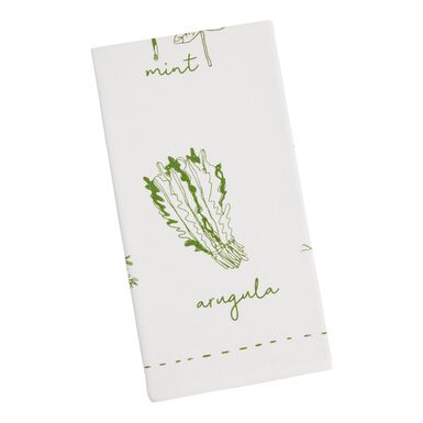 Edible Greenery Flour Sack Kitchen Towel Edible Greenery Flour Sack Kitchen Towel