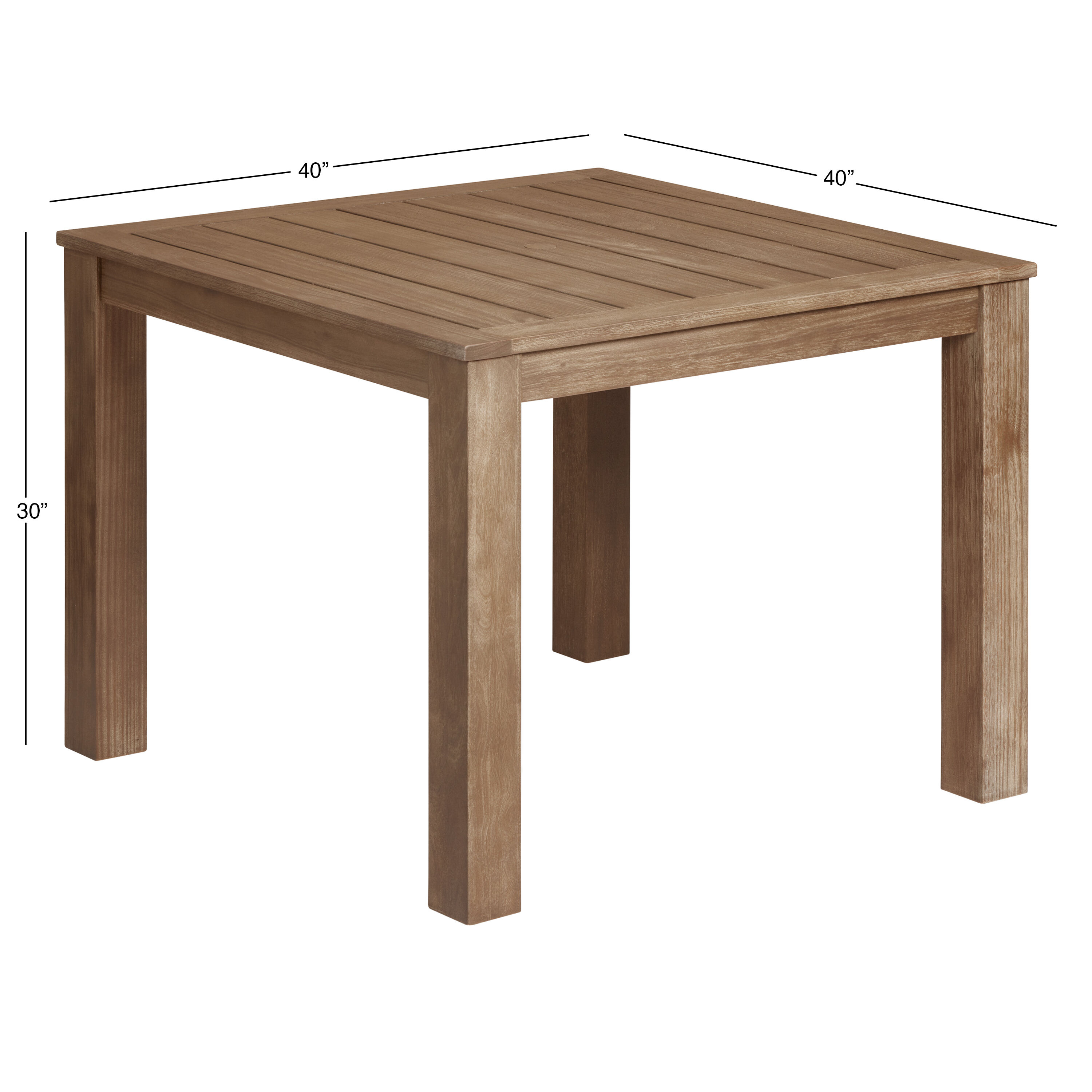 Corsica Square Light Brown Eucalyptus Outdoor Dining Table World