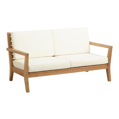 Calero Natural Teak Outdoor Loveseat Calero Natural Teak Outdoor Loveseat