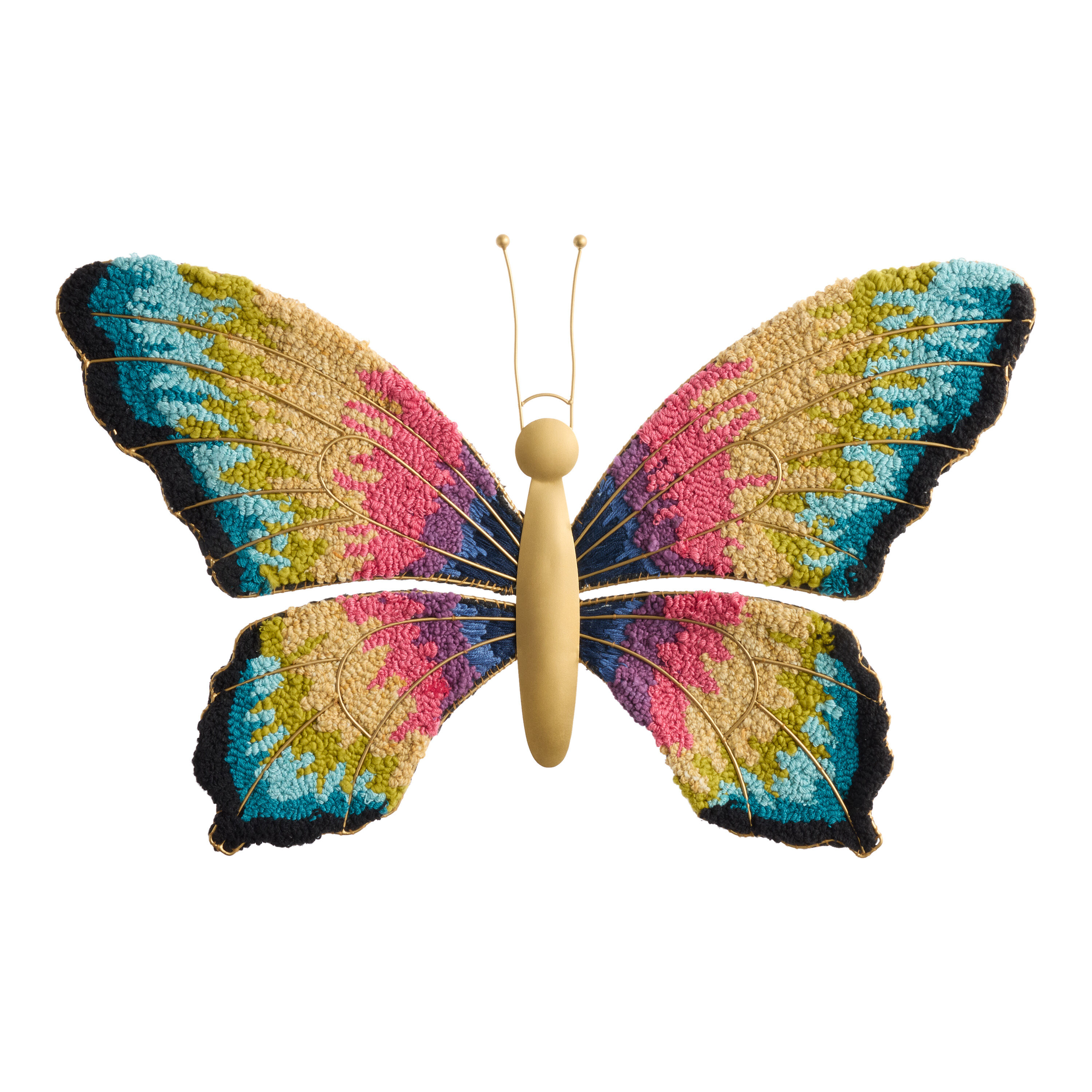 Butterfly Linen Scroll Wall Hanging World Market